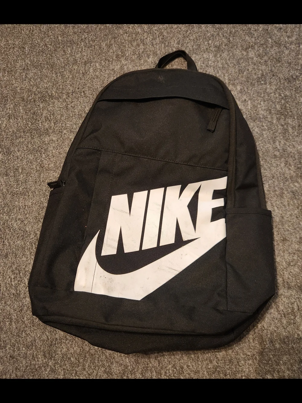 Nike Black Backpack with White Logo -